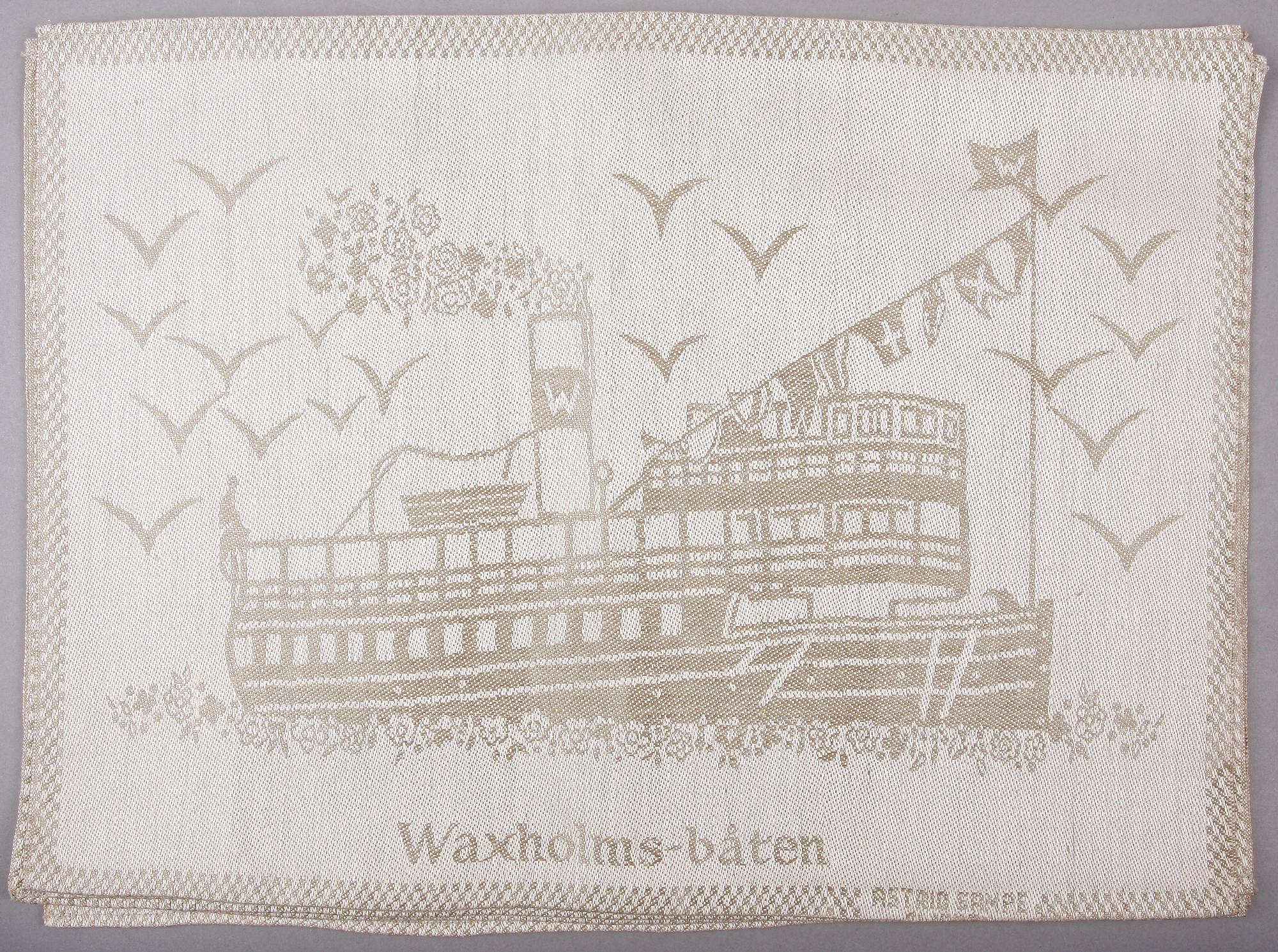 BORDSTABLETTER, textil 6 st bla design Astrid Sampe.