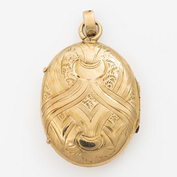 Pendant, locket, 18K gold.