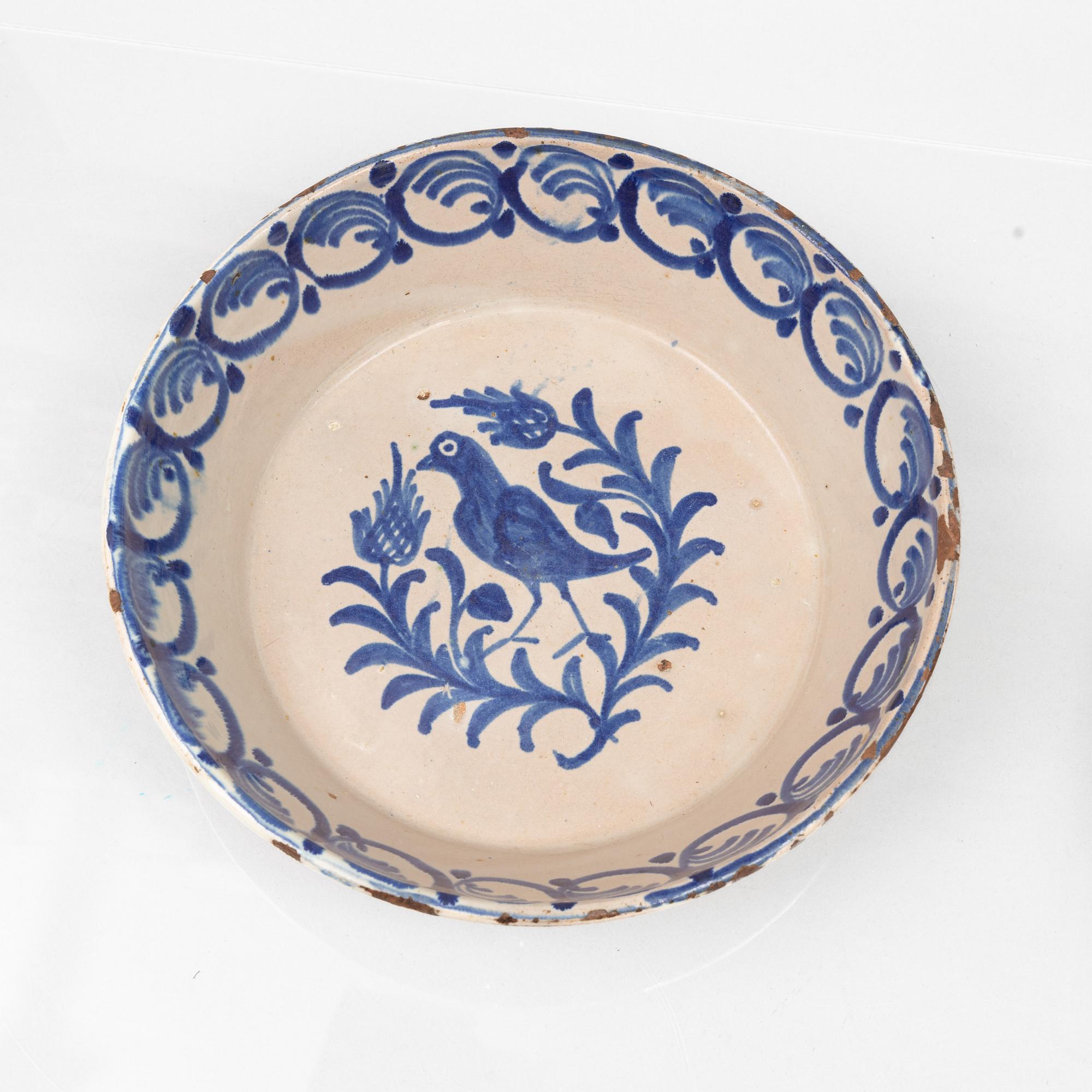 Two faience bowls, Spain, late 19th Century.