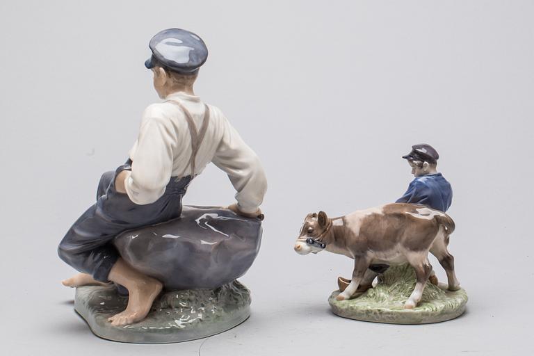 FIGURINER, 2 st. Porslin. Royal Copenhagen.