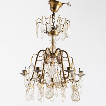 A Rococo style chandelier, first half of the 20th Century.