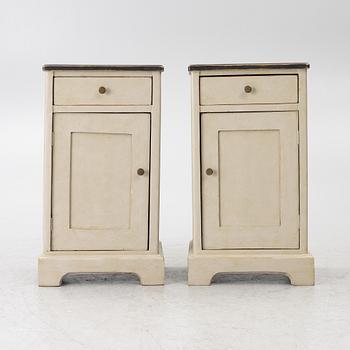 Bedside tables, a pair. Contemporary manufacture.