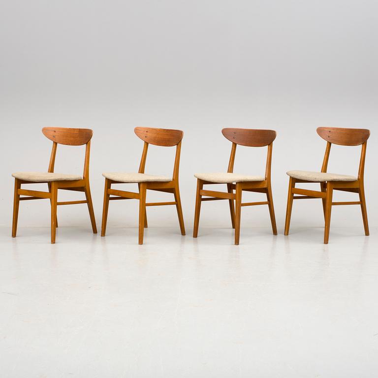 STOLAR, 4 stycken, Danmark, 1900-talets mitt.