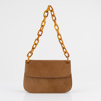 Prada, A beige leather and acrylic chain bag.