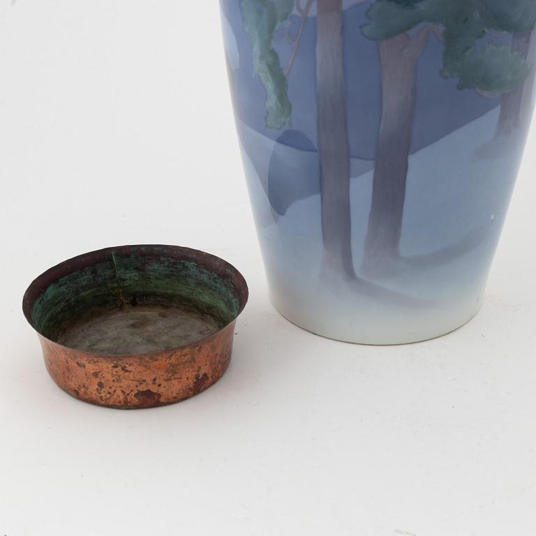 Nils Emil Lundström, an art nouveau floor vase from Rörstrand, early 20th Century.