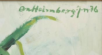 EVA HOLMBERG JACOBSSON, olja på pannå, signerad och daterad -76.