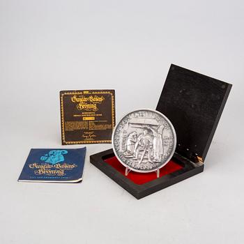 Medal, Gustav Vasa Coronation 450 years 1978, c 686g.