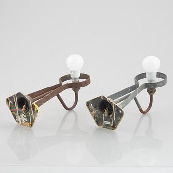 A pair of Swedish Modern Wall lamps, ASEA, mid-20th century.