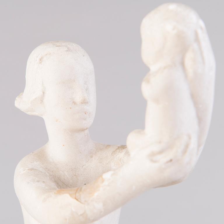 VIKTOR JANSSON, a gypsum sculpture signed Faffan J.