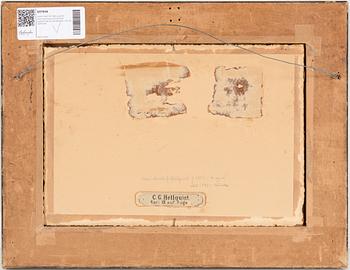 CARL GUSTAF HELLQVIST, Inkwash hightened with white, Paper on cardboard panel 22 x 33 cm. Signed.