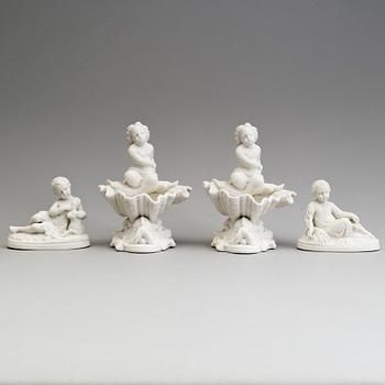 A PAIR OF PARIAN BOWLS AND PAPER WEIGHTS, Gustafsberg, ca 1900.