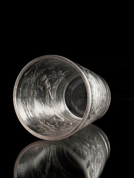 BÄGARE, glas. Tyskland, 1700-tal.