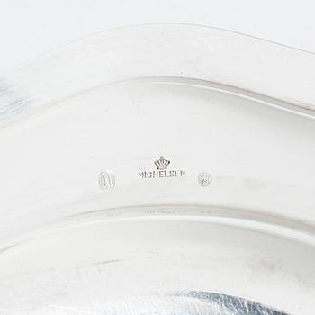 The Danish early 20th century silver plates, mark of Anton Michelsen, Copenhagen 1917-1918.