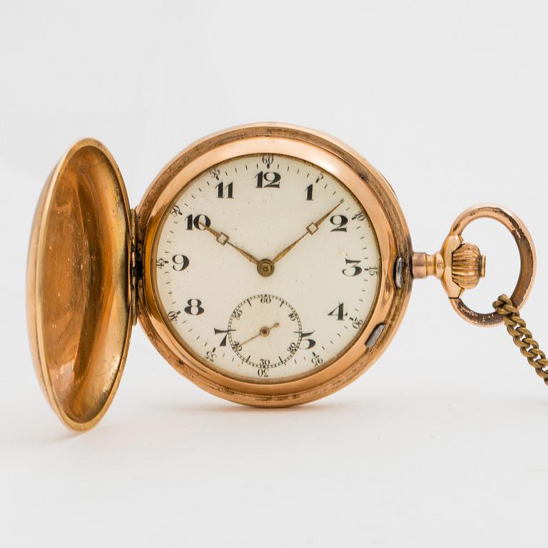 POCKET WATCH, 49 mm, "System Glasshütte", hunting case,