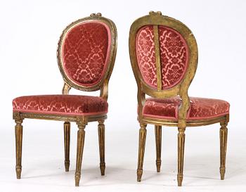 STOLAR, gustaviansk stil, 1800-tal.