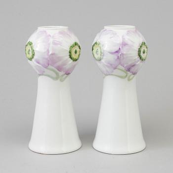 A pair of Jugend porcelain vases from Rörstrand.