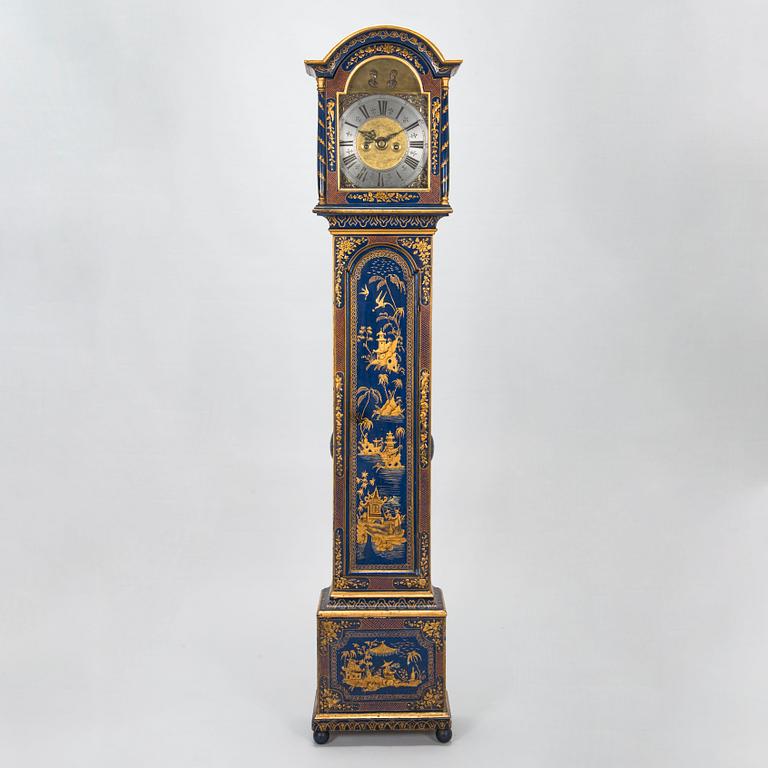 A Swedish late baroque long case clock, Christopher Hörner (active in Uppsala 1722-60), mid-18th century.