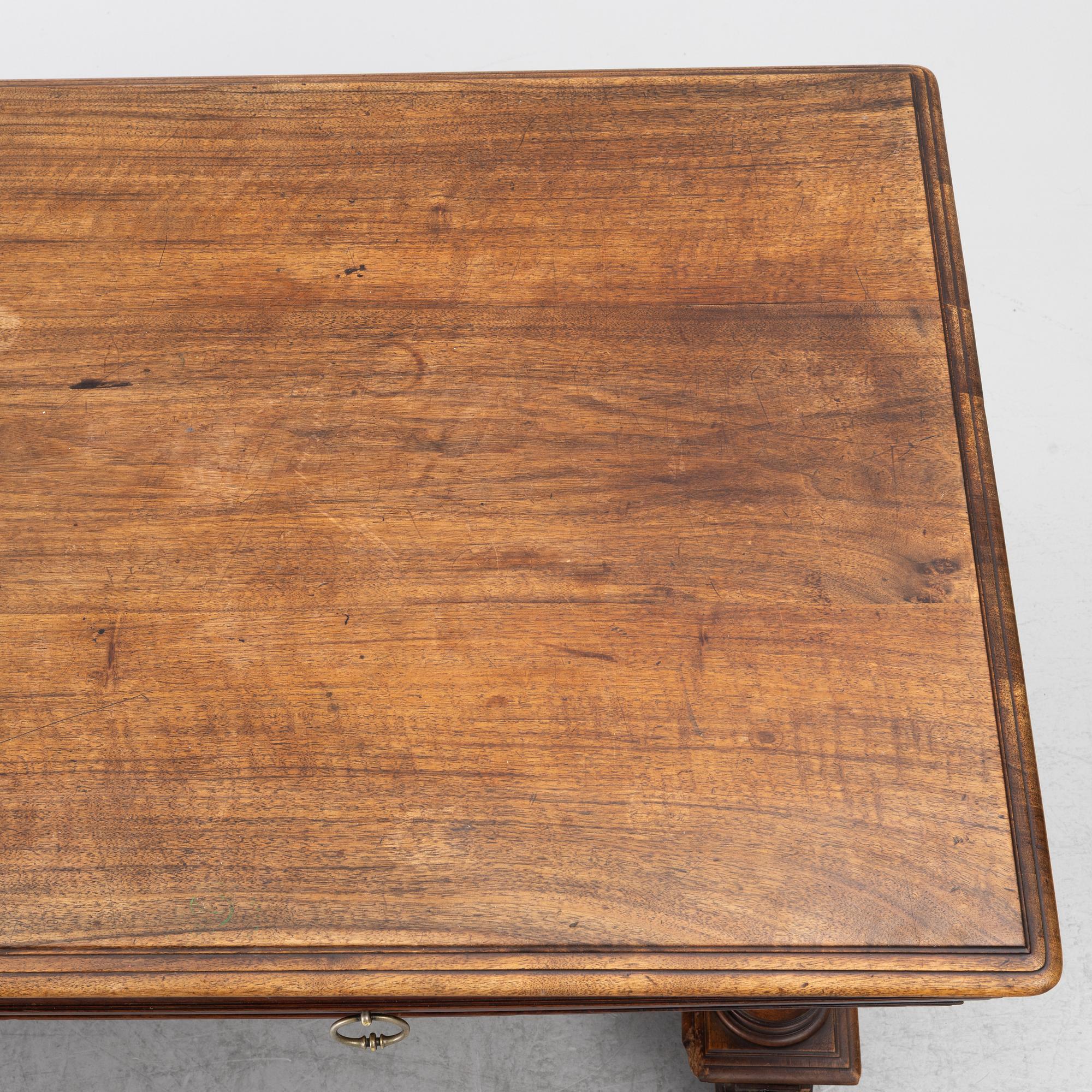 Library table, late 19th century.