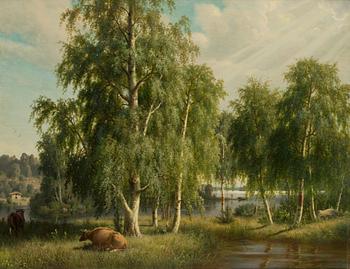 Ferdinand von Wright, Sommarlandskap.