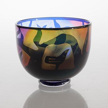 a glass bowl for Kosta Boda atelier, signed.