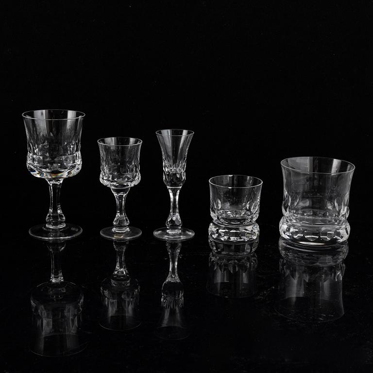 Göran Wärff, a part 'Prince' glass service, for Kosta Boda (46 pieces).