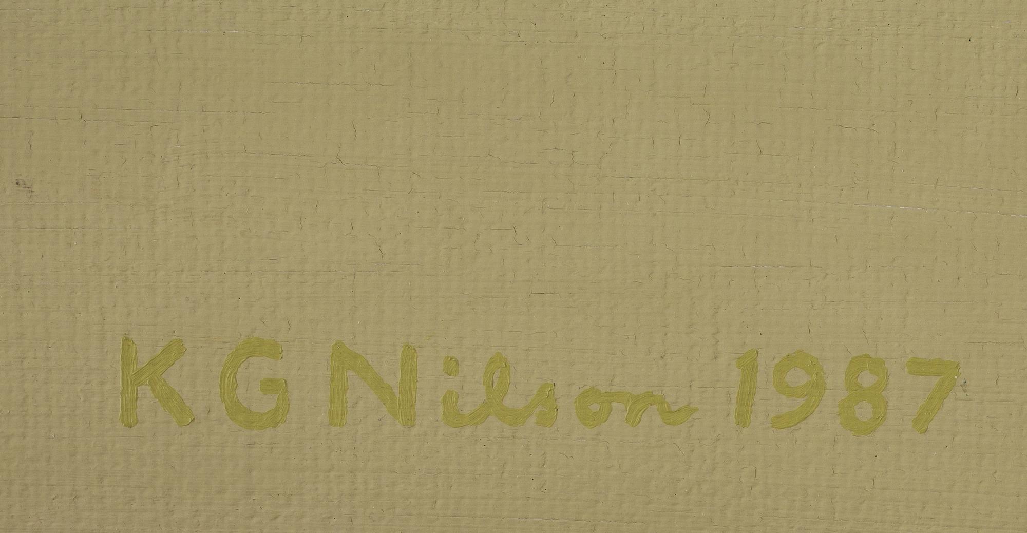 KG NILSON, Olja då duk, signerad och daterad 1987.