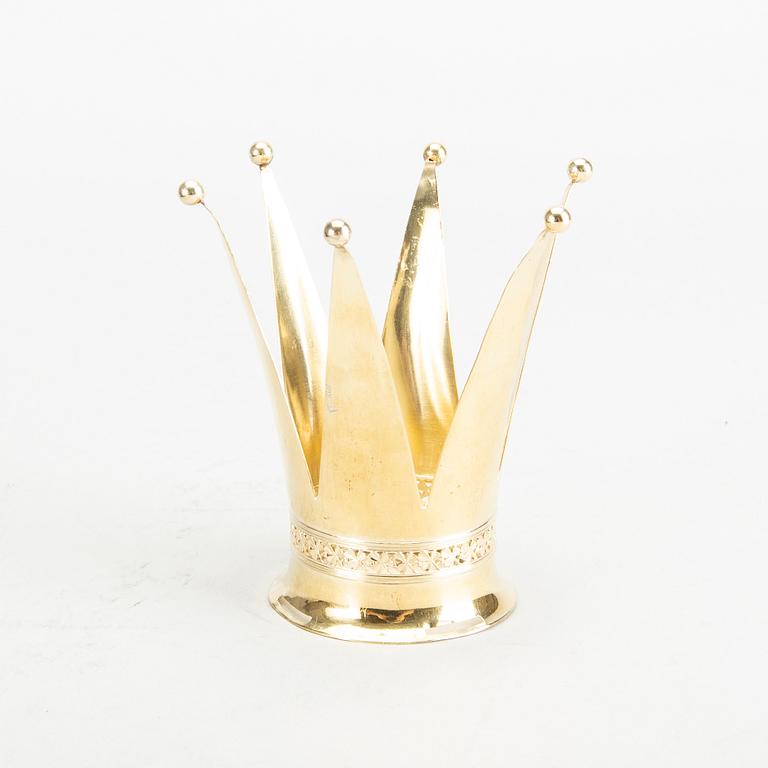 A Swedish 20th century gilded silver crown mark of K&E Karlsson Göteborg 1941, weight ca 43 gr.