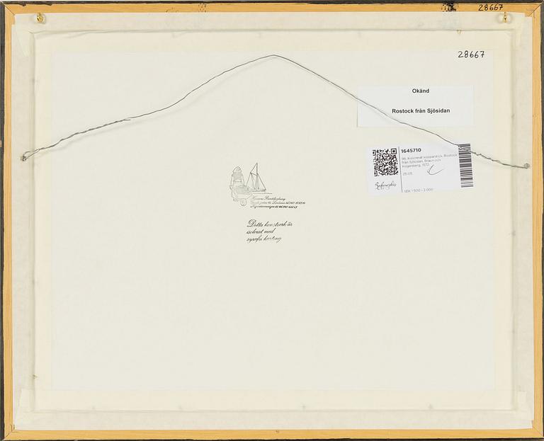 Frans Hogenberg,  Rostock från Sjösidan.