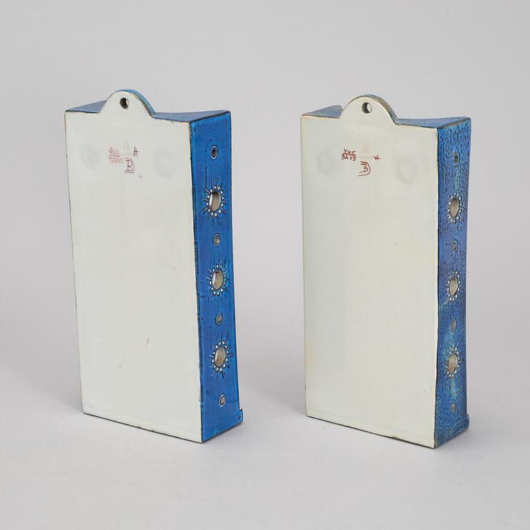 A pair of Berte Jessen lightholders, Alumina, Denmark.