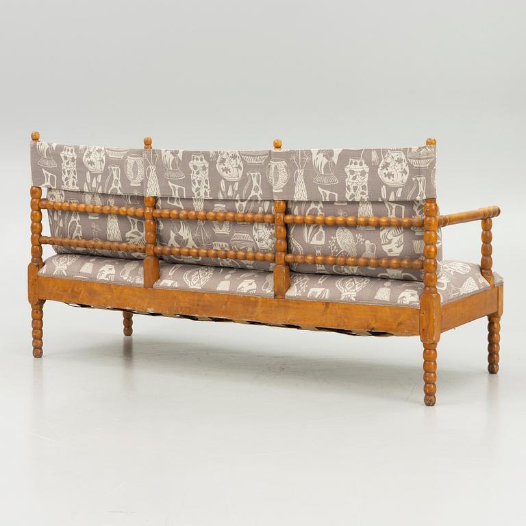A sofa and four foldable armchairs, first half of the 19th century.