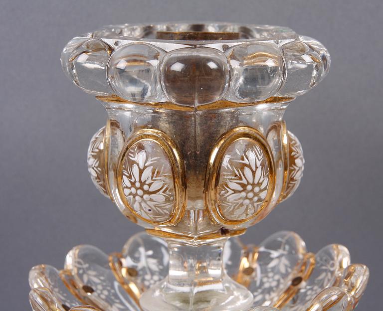LJUSSTAKAR, glas, 1800/1900-tal.