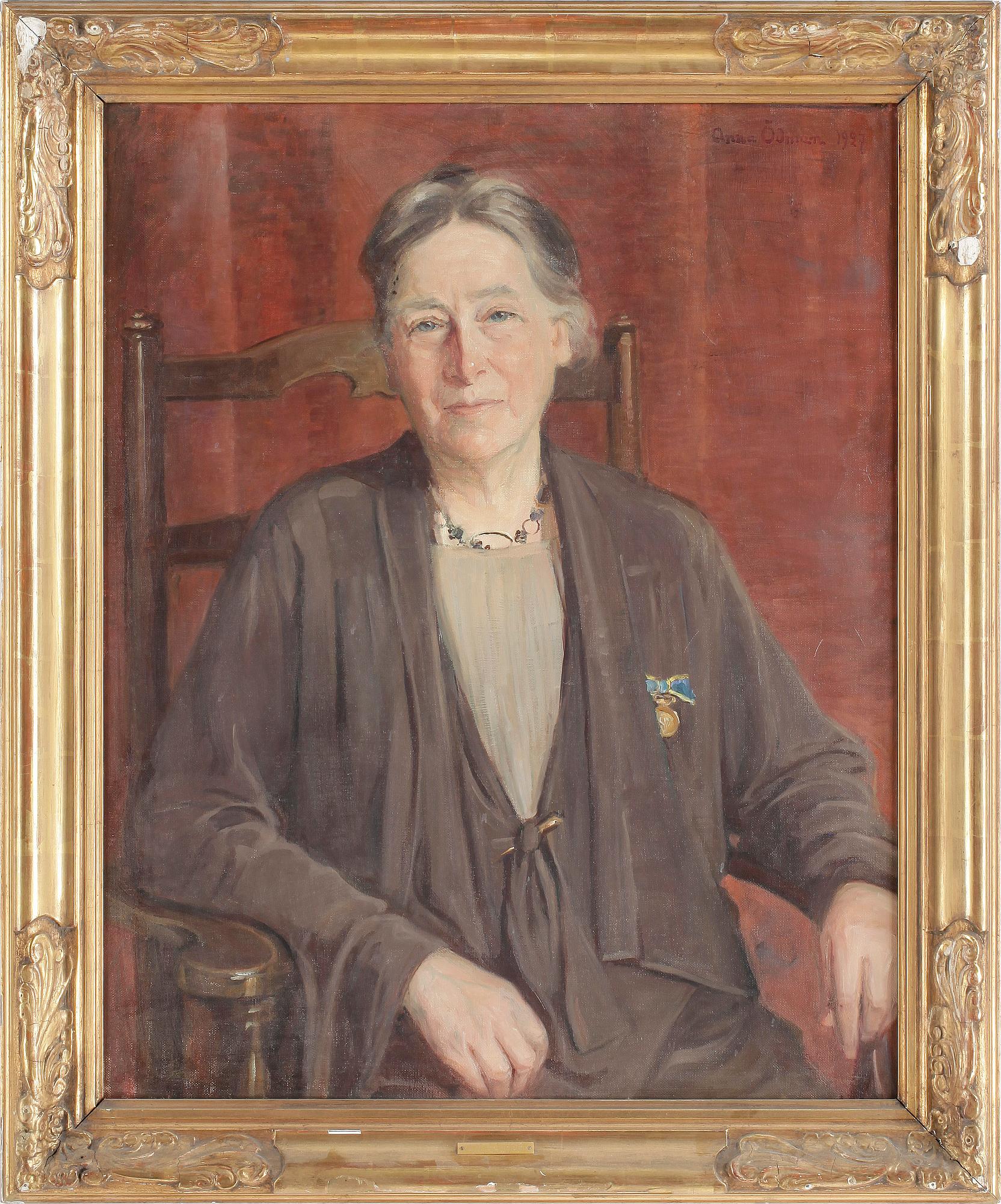 ANNA ÖDMAN, olja på duk, signerad, daterad 1927.