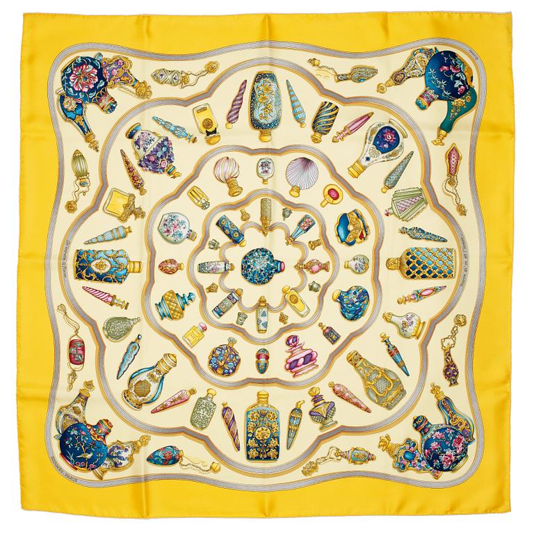 HERMÈS, scarf, "Qu'importe le flacon".