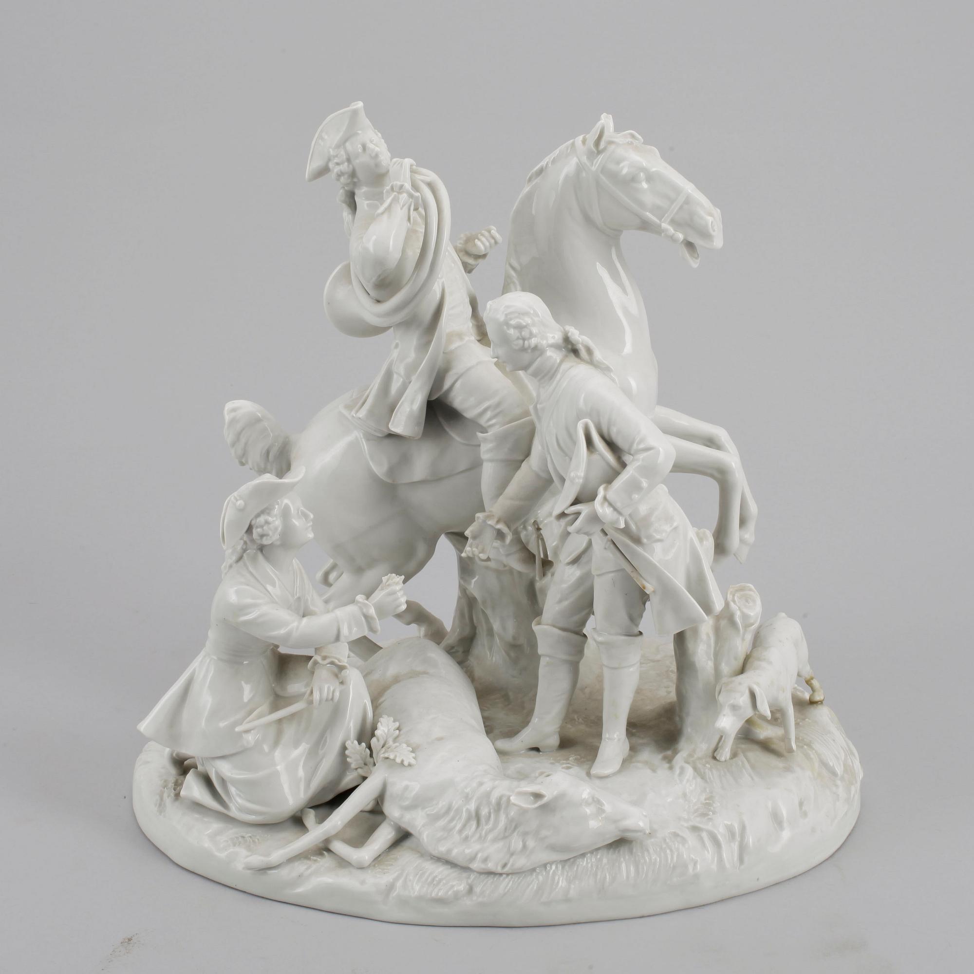 FIGURGRUPP, porslin, troligen Ludwigsburg, Tyskland 1900-tal.