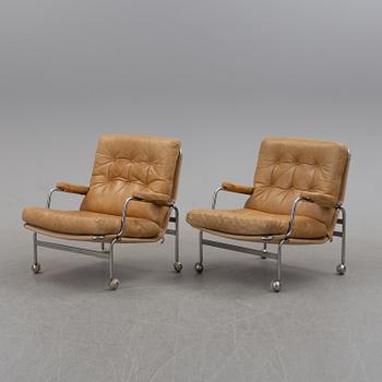 BRUNO MATHSSON, a pair of "Karin" armchairs, 1974.