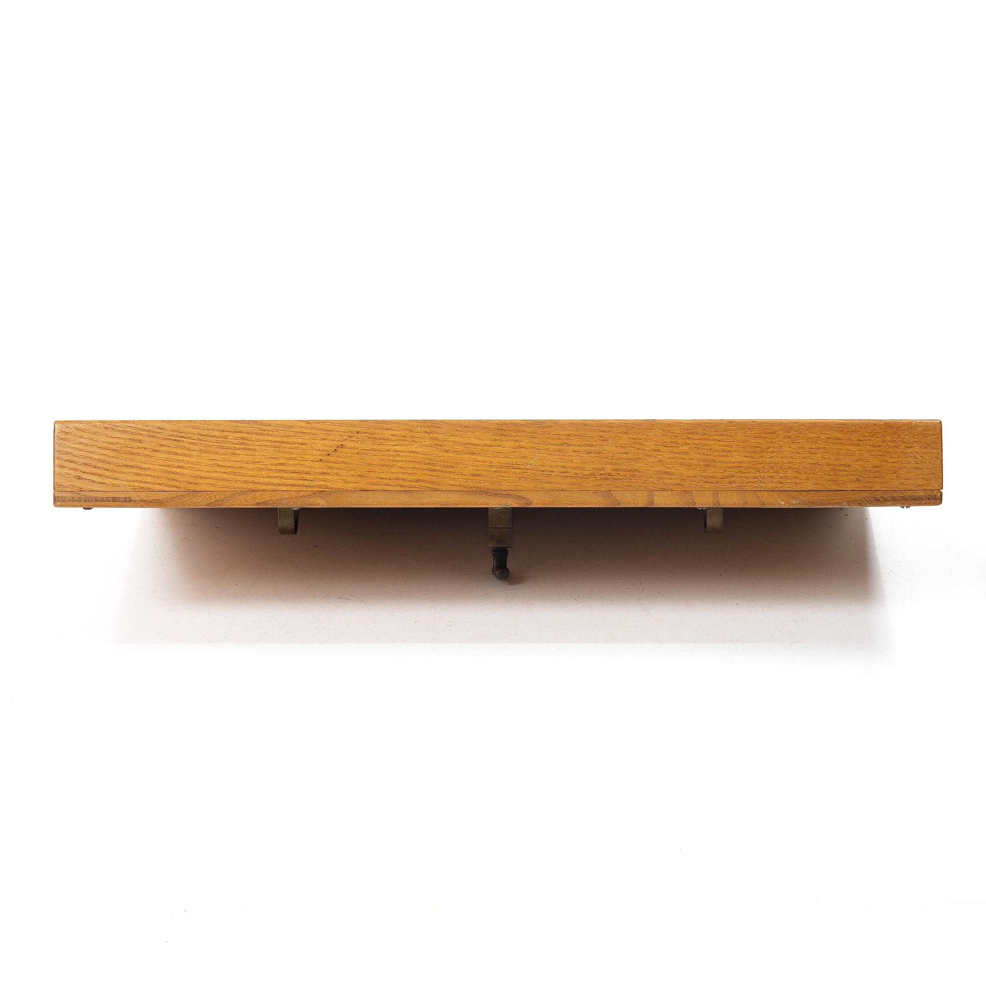Bruno Mathsson, Reading table, elm?, Firma Karl Mathsson, Värnamo, 1940s?.