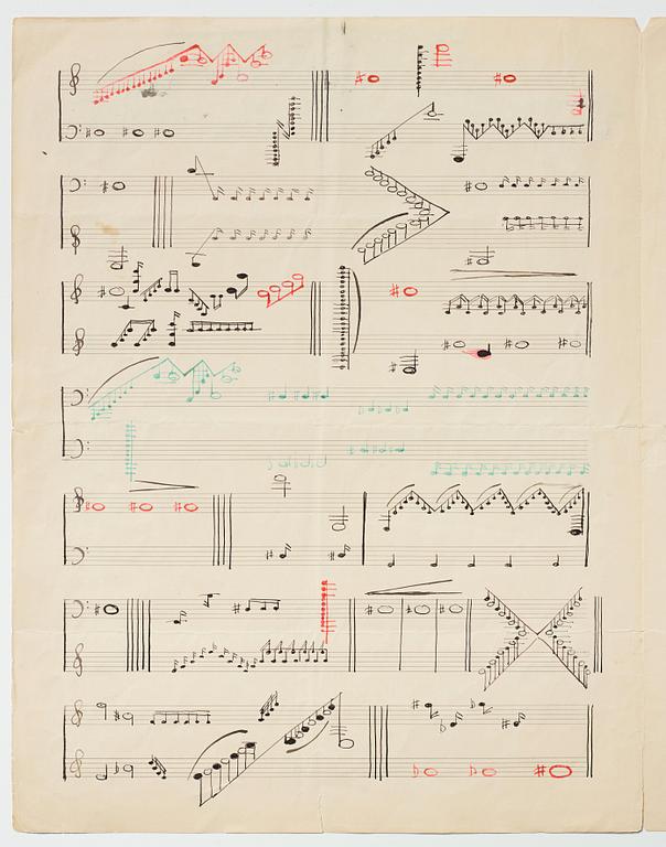 Gösta Adrian-Nilsson, Portfolio with three scores,  "Dialog mellan piano och cello", opus 2, "Sång och piano", opus 3.