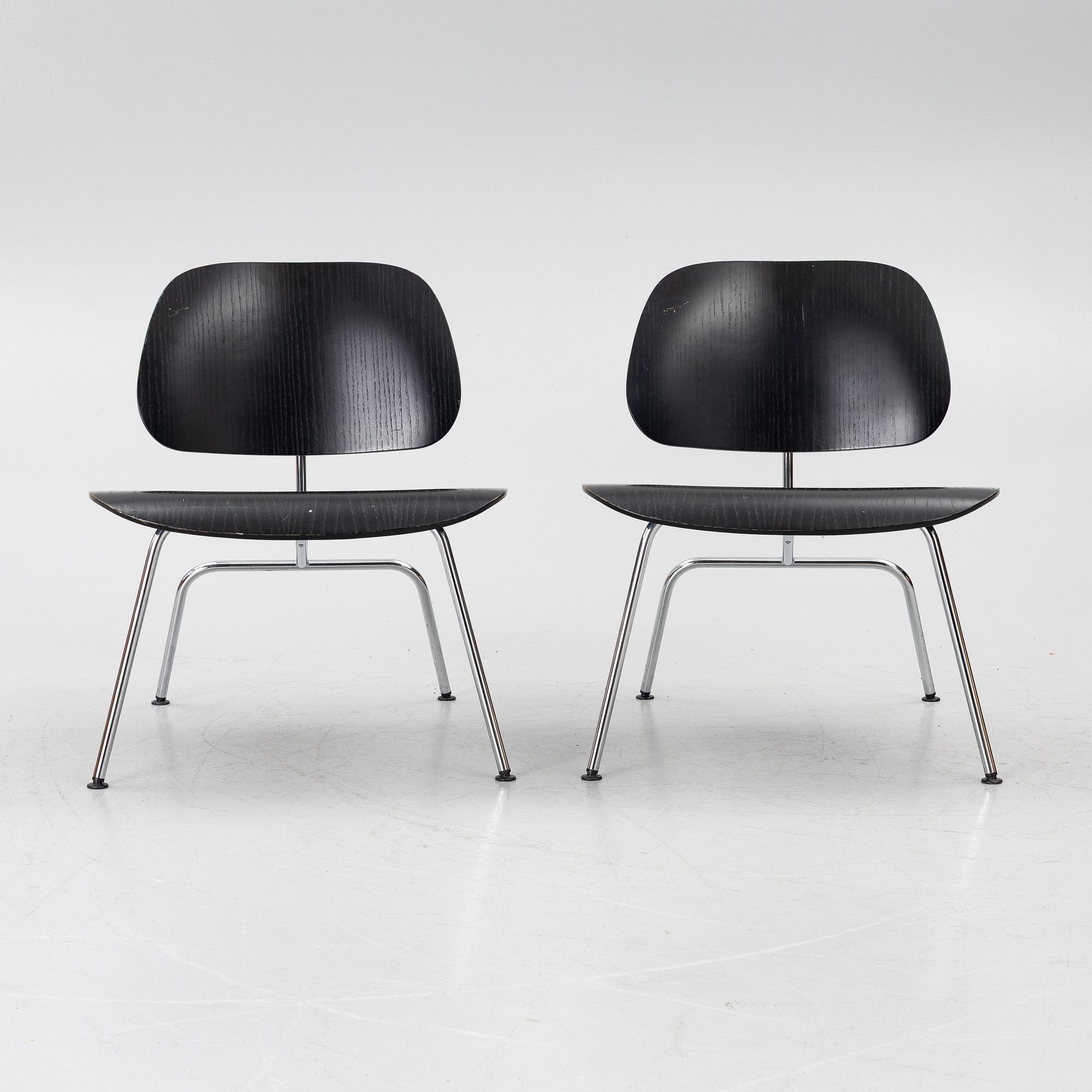 Charles & Ray Eames, Chairs, a pair, "DCM", Vitra, 2003.