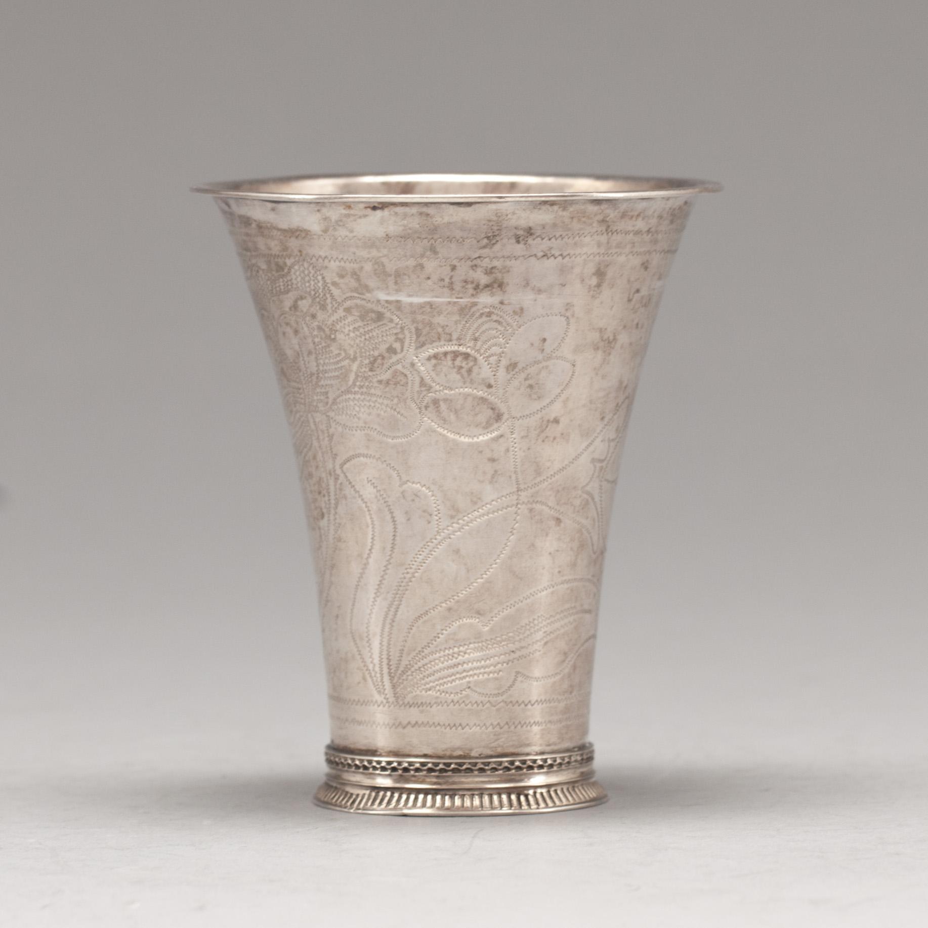 BÄGARE, silver. Johan Bergengren (1752-1788) Kristianstad, 1766. 95 gr.