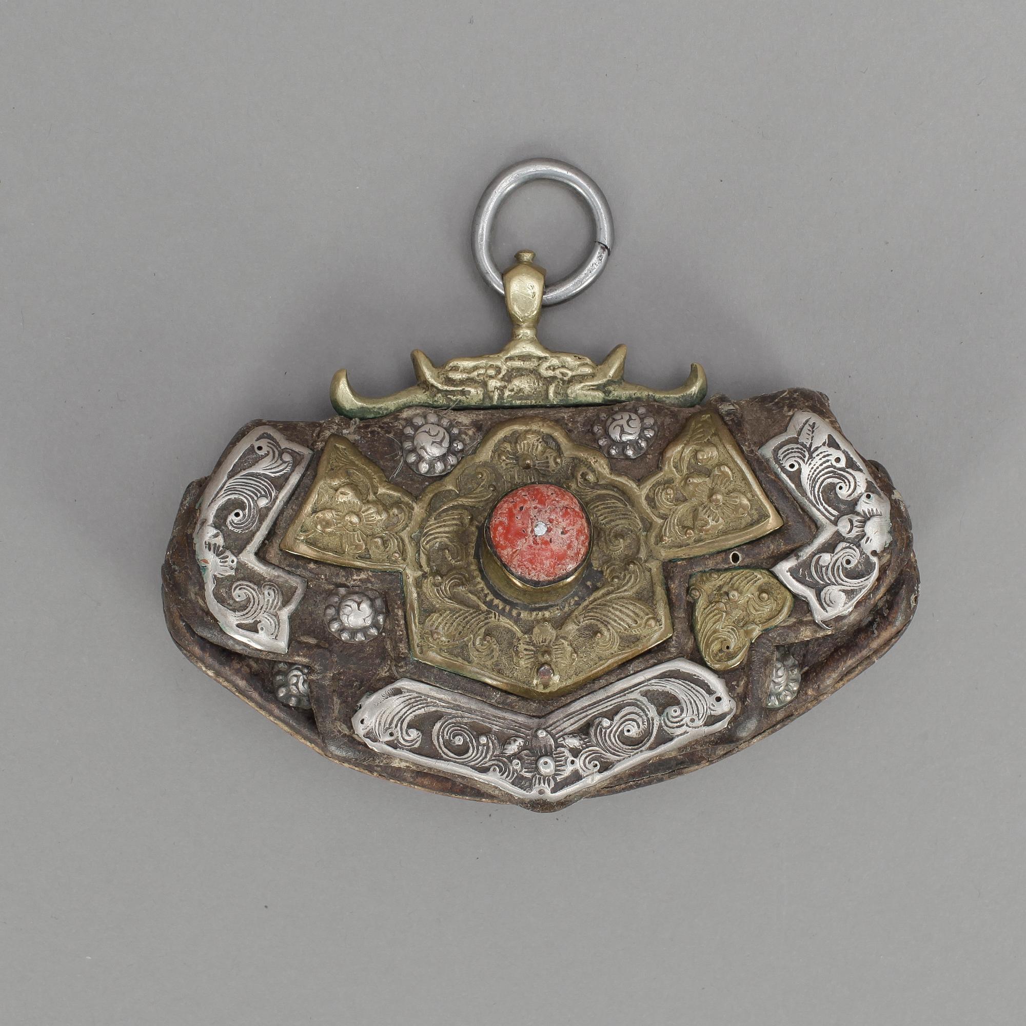 PORTMONNÄ, Tibetansk. 1800-tal.