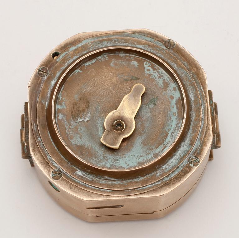 KOMPASS, mässing, Stanley, London, omkring 1900-talets mitt.