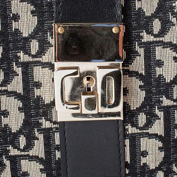 CHRISTIAN DIOR, a black monogram canvas suitcase.