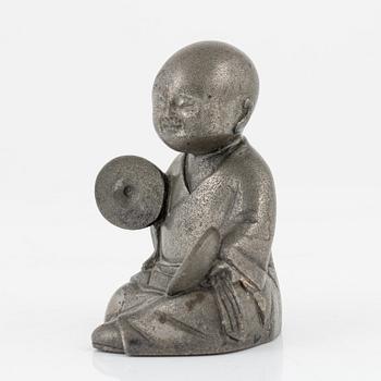 A pewter figurine, China, late Qign Dynasty, around 1900.