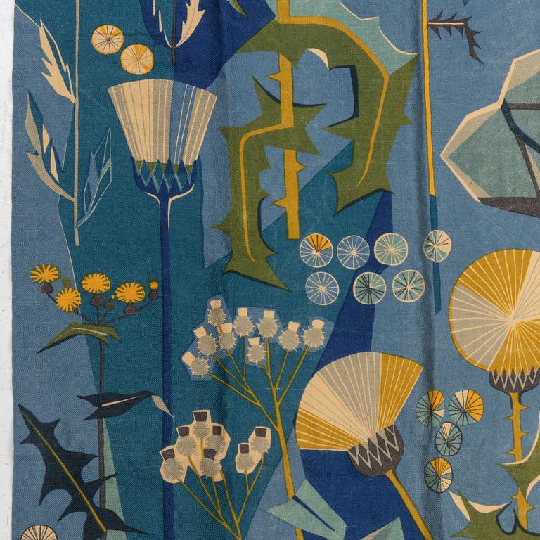 Dagmar Lodén, a pair of "tistlar" curtains, Jobs Handtryck, Sweden.