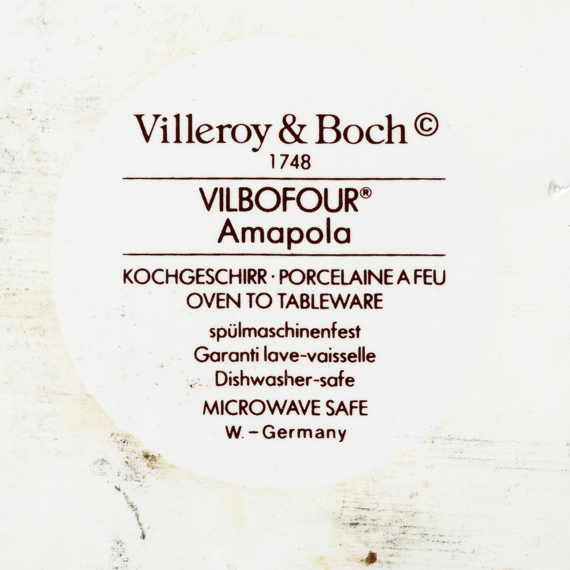 Villeroy & Boch, matservis, 69 delar, "Amapola", Tyskland.