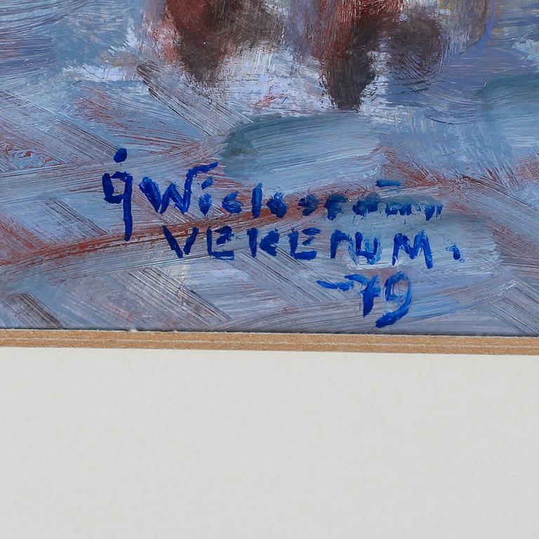 ÅKE WICKSTRÖM, 2 st, oljor på pannå, signerade samt en daterad -79.