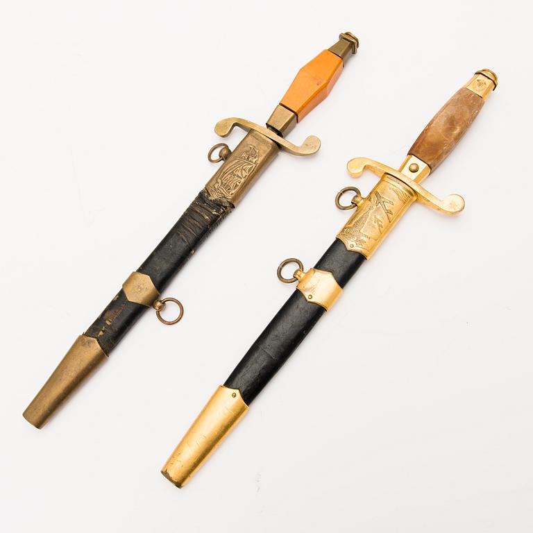 Two mid 20th Century Soviet military daggers.