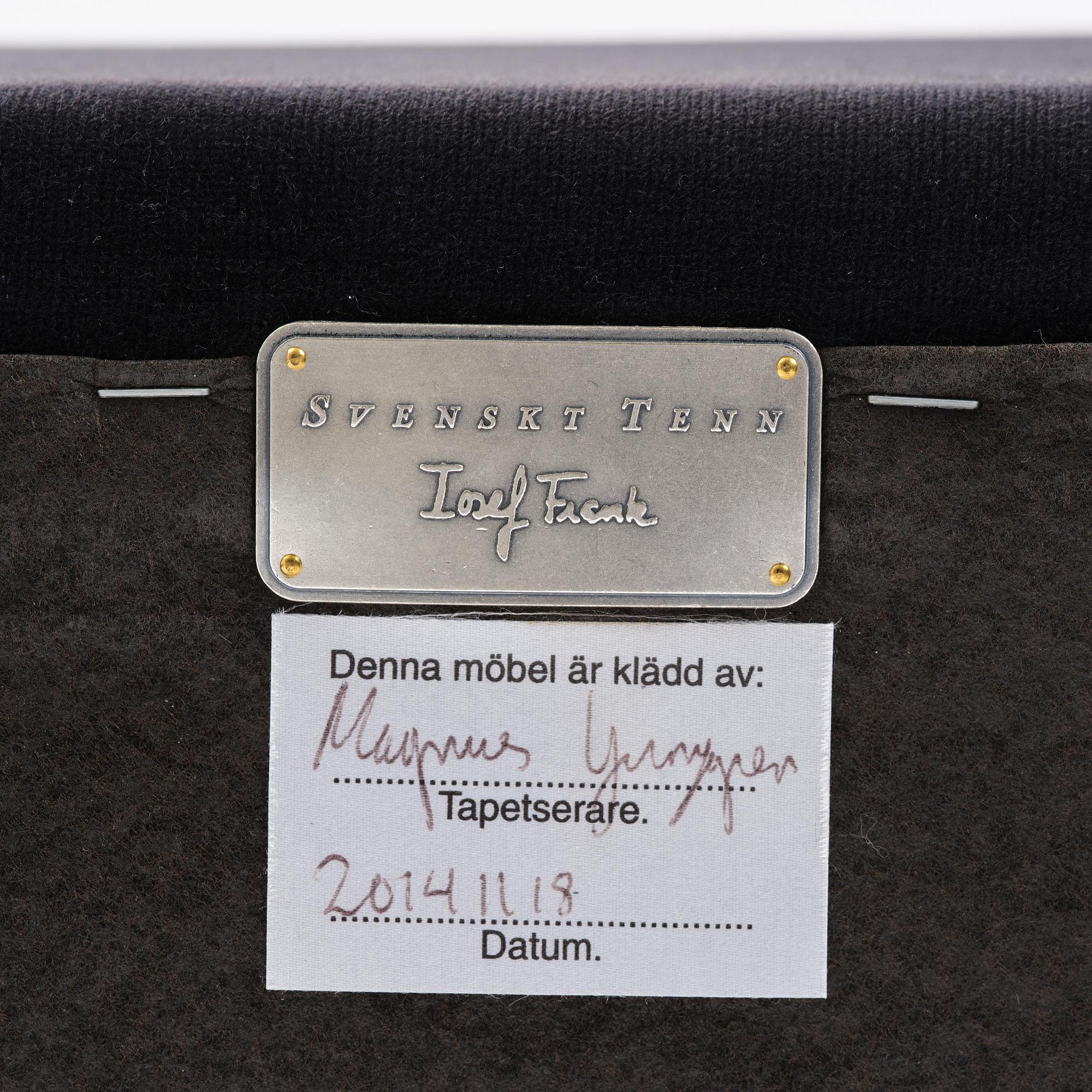 Björn Trägårdh, an easy chair model 3665, Svenskt Tenn, 2014.