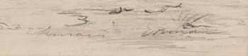 Robert Wilhelm Ekman, teckning, signerad.