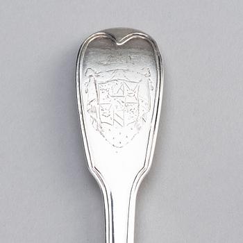 The von Fersen cutlery, a set of French silver cutlery, three pieces, 18th century.